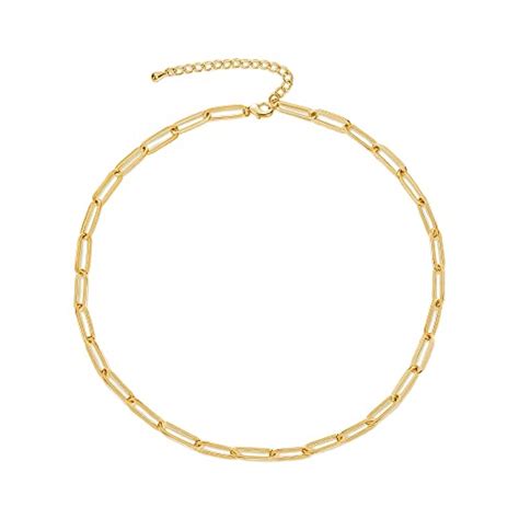 michael kors gold paperclip chain necklace